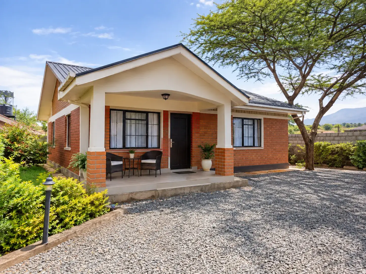 Brick bungalow with veranda