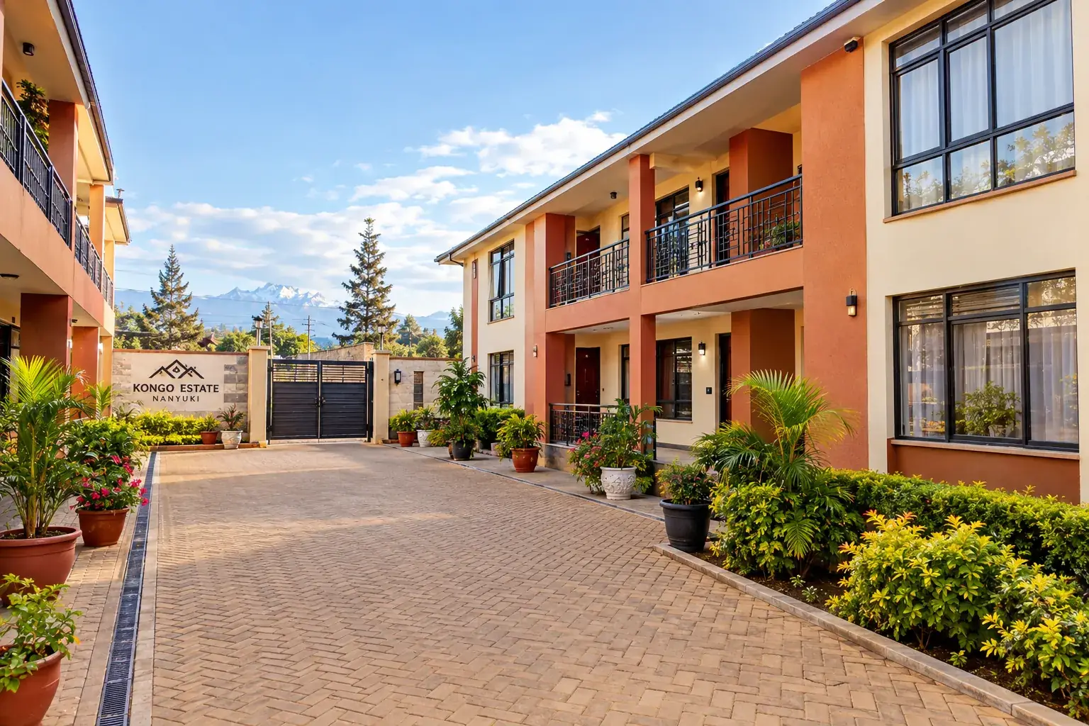 Gated courtyard estate
