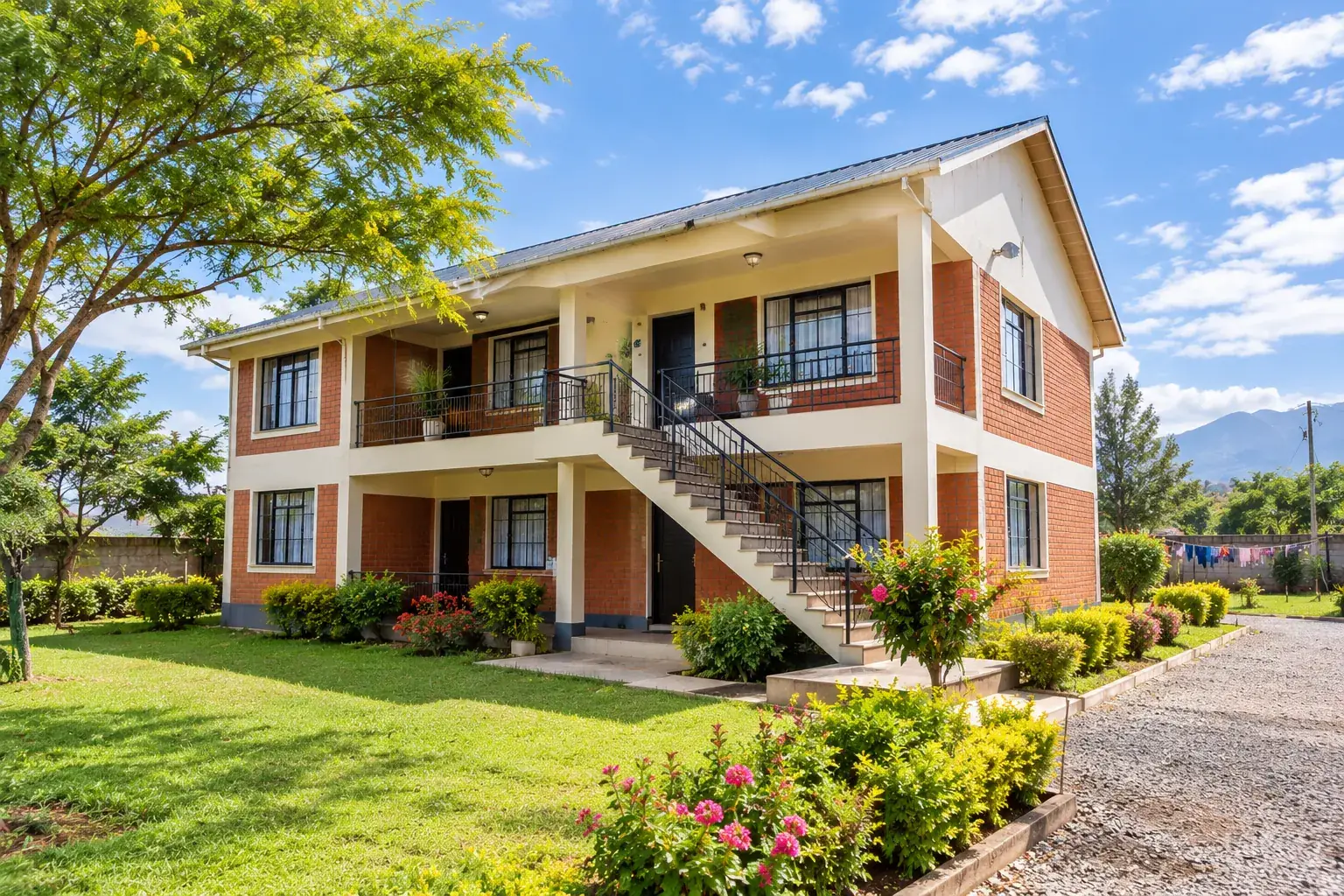 Brick maisonettes with garden